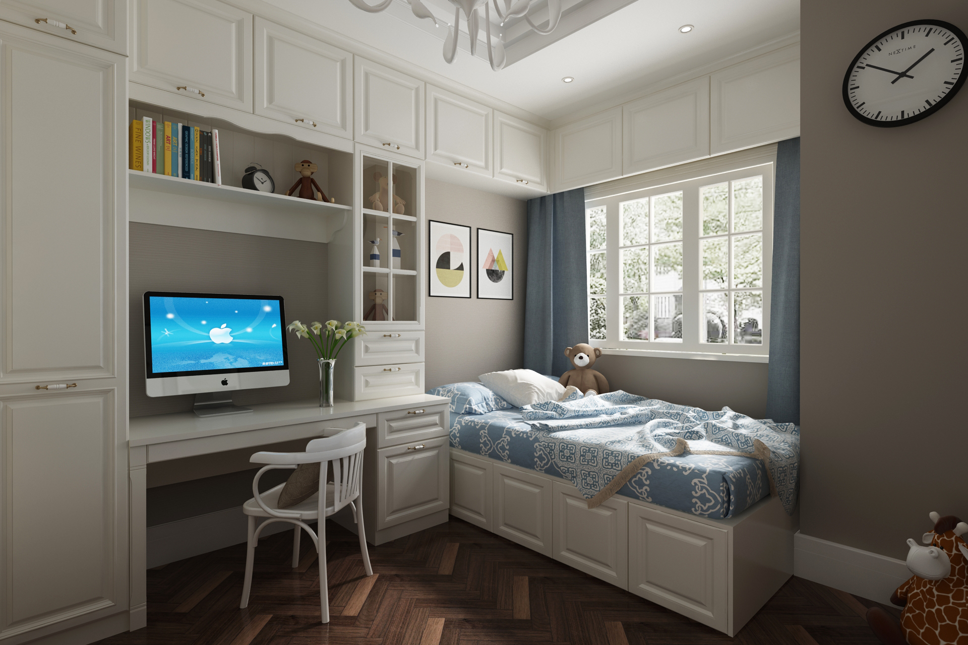 全鋁榻榻米-01（風格：簡歐；顏色：暖白）